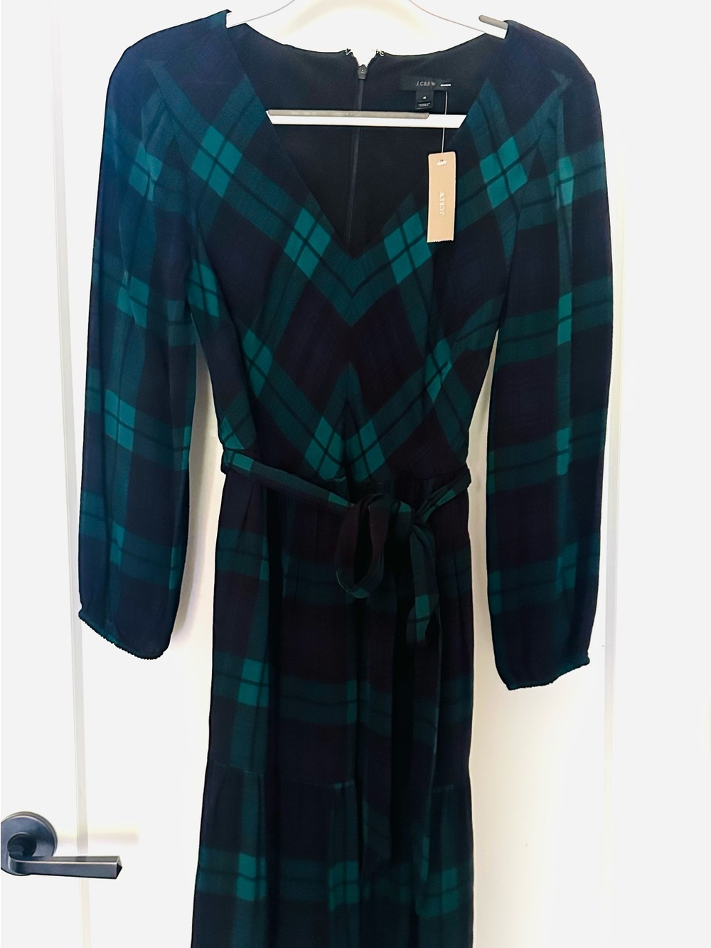 NWT J. Crew Black Watch Long Sleeve Dress, 4 - Picture 3 of 10